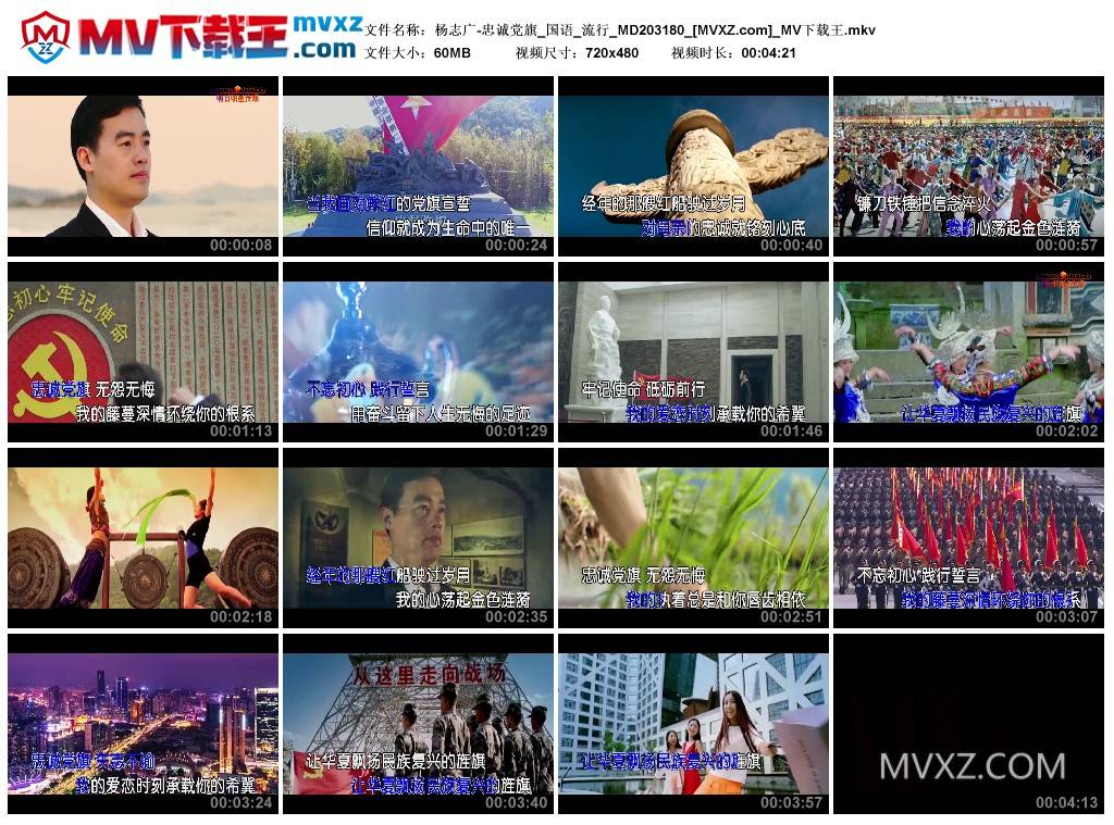 杨志广-忠诚党旗_国语_流行_MD203180